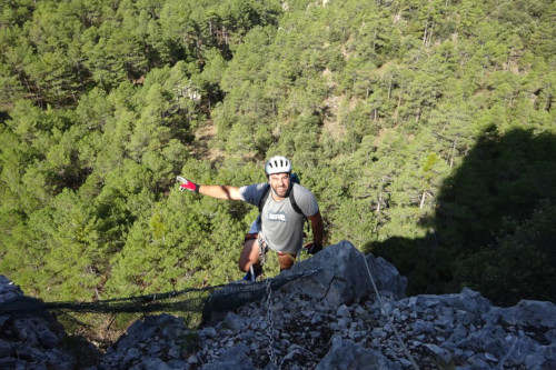 vista de la vía ferrata de cinctorres