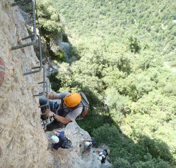 vista de un tramo de vía ferrata