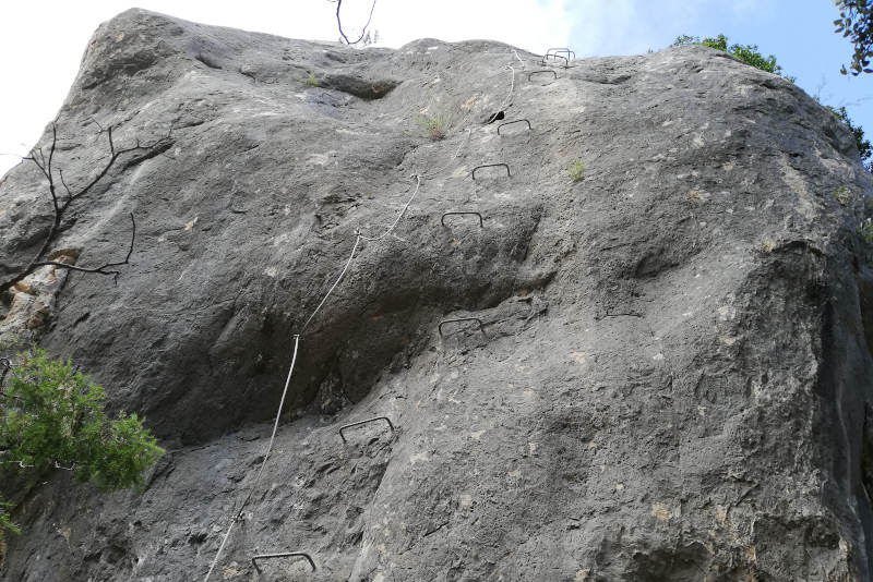 vista del puente de la vía ferrata de fuentespalda