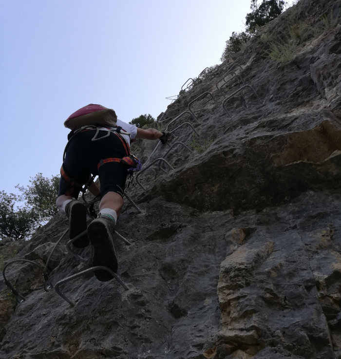 inicio de la vía ferrata de rambla sellumbres